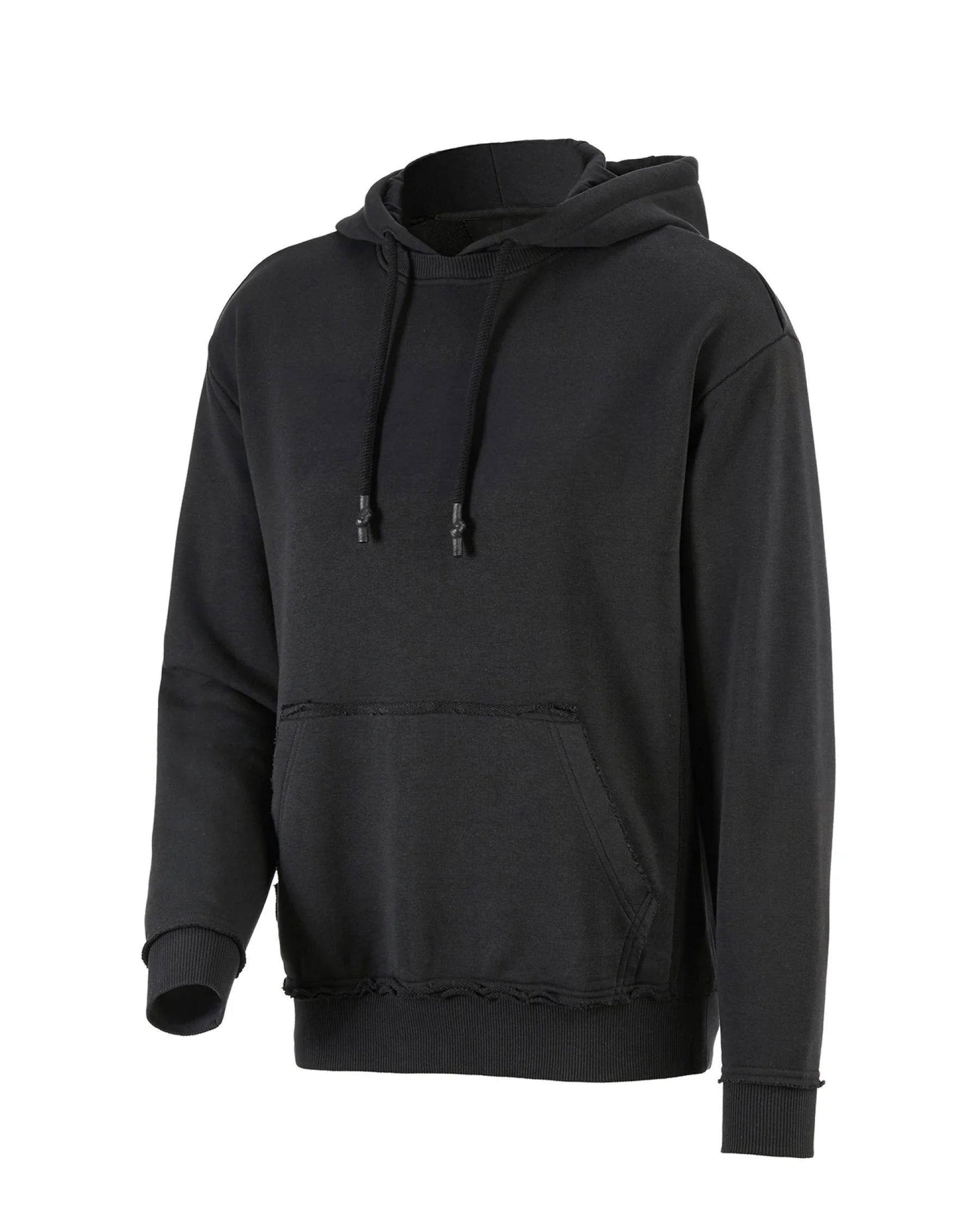STRAUSS loose fit hoodie in black, front view