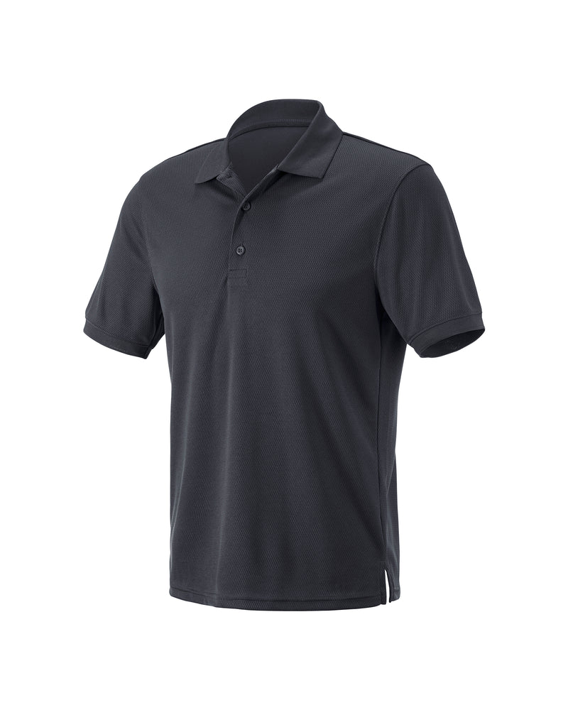 STRAUSS Performance Polo Shirt in black on a plain product background