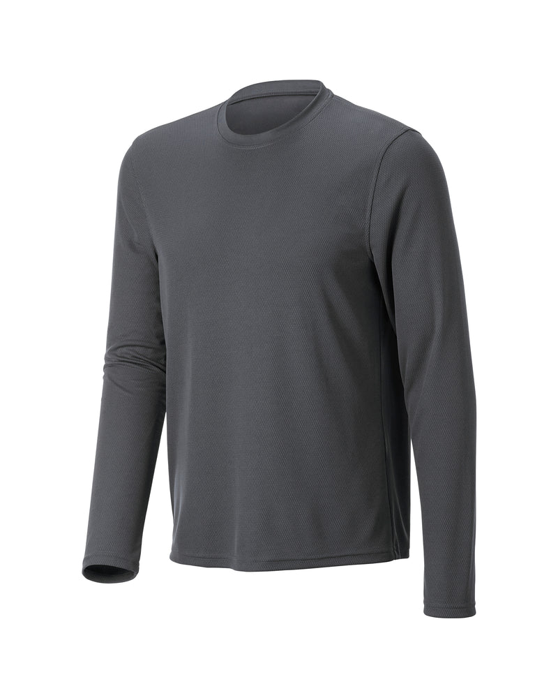 STRAUSS Performance Long Sleeve Shirt in carbon gray on a plain product background