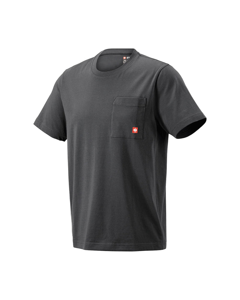 STRAUSS Pocket T-Shirt e.s.iconic in carbon gray on a plain product background