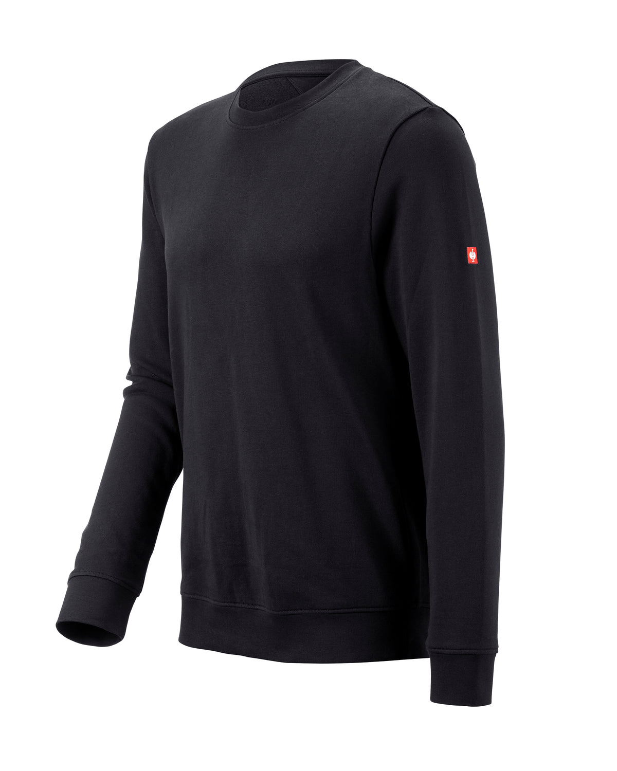 STRAUSS e.s.iconic crew neck sweatshirt in black, front view