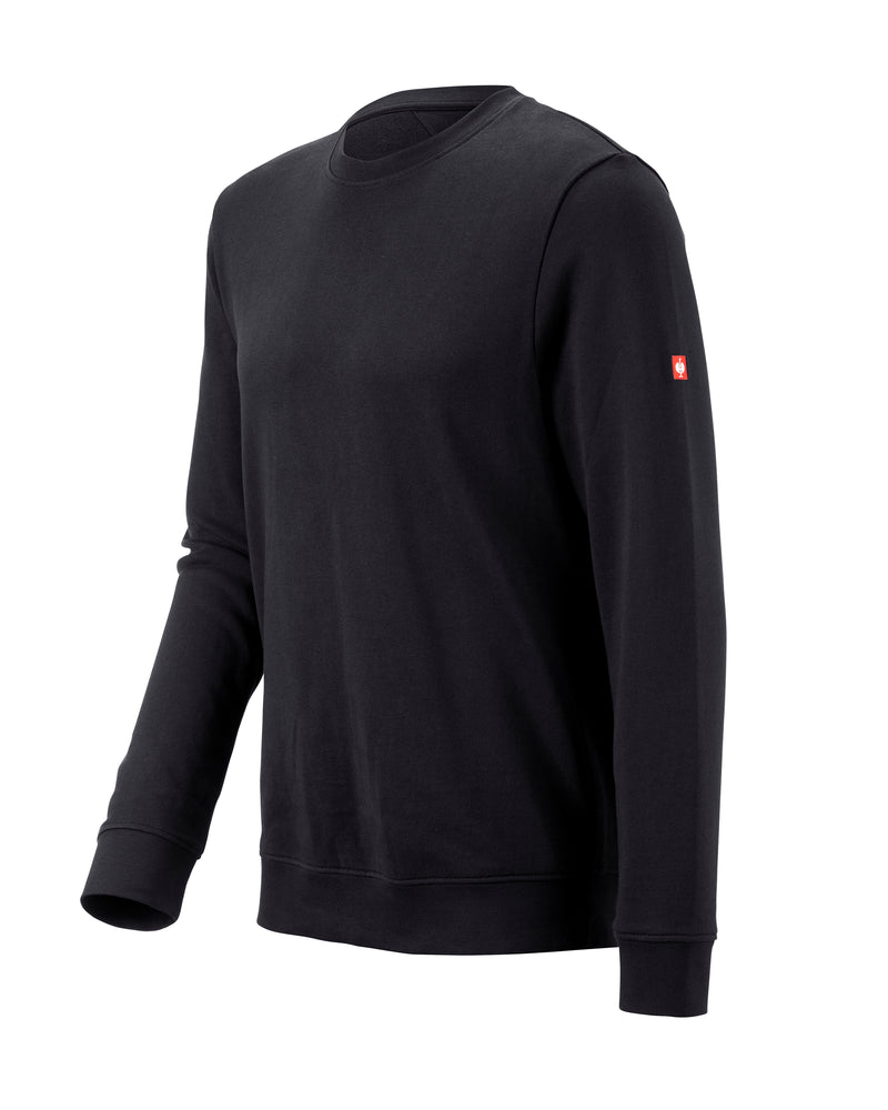 STRAUSS e.s.iconic crew neck sweatshirt in black, front view