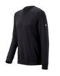 STRAUSS e.s.iconic crew neck sweatshirt in black, front view