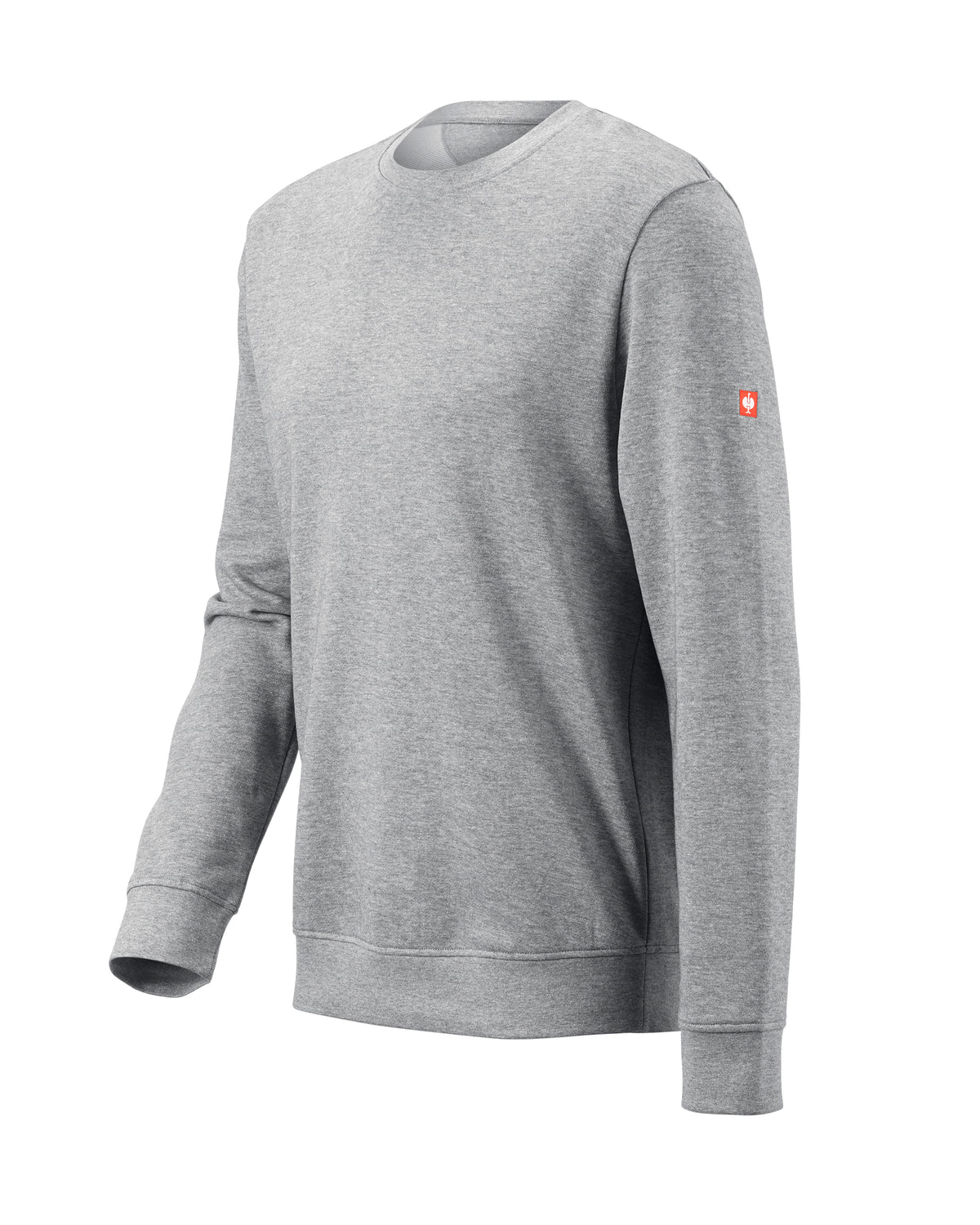 STRAUSS e.s.iconic crew neck sweatshirt in gray melange, front view
