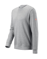 STRAUSS e.s.iconic crew neck sweatshirt in gray melange, front view