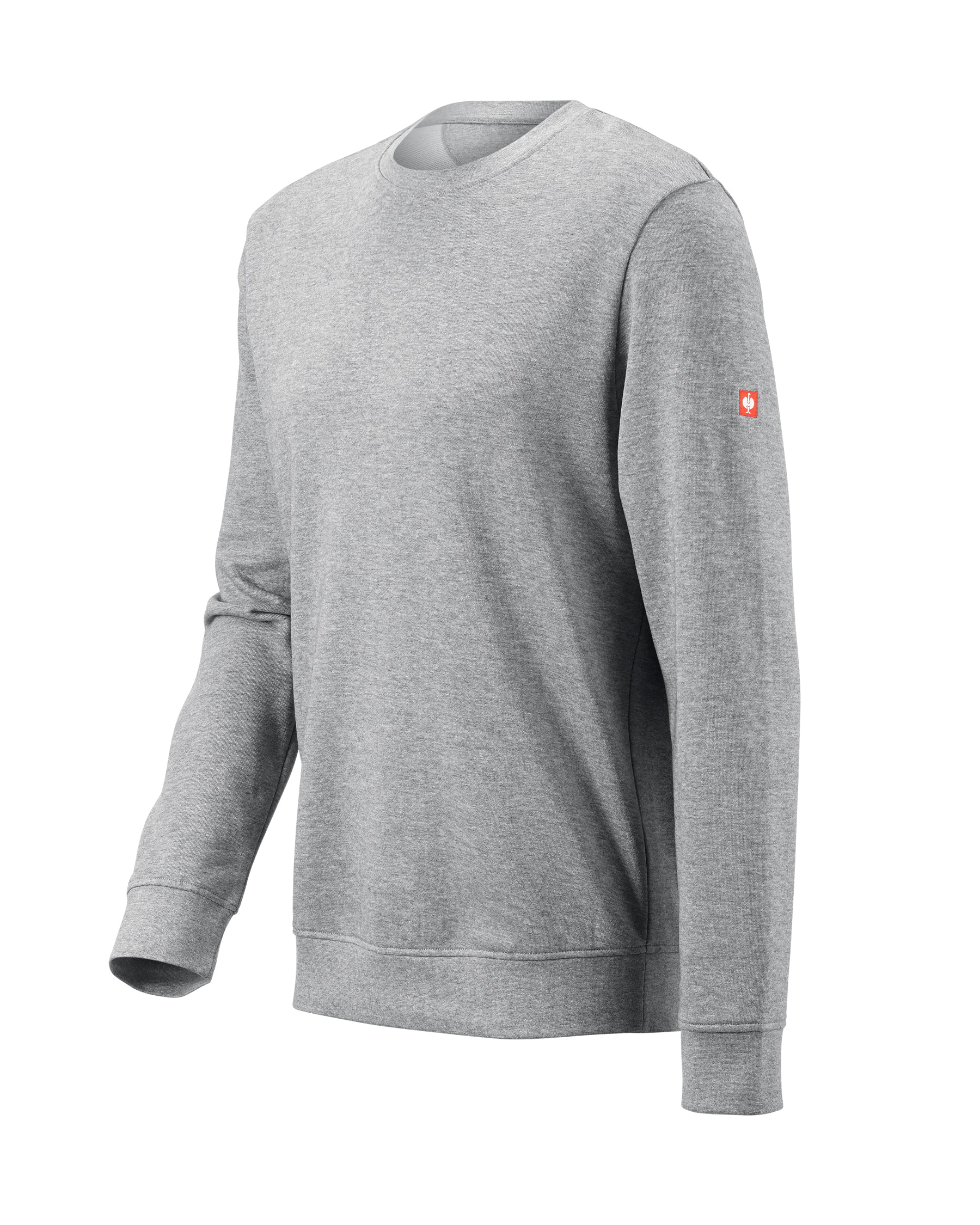 STRAUSS e.s.iconic crew neck sweatshirt in gray melange, front view