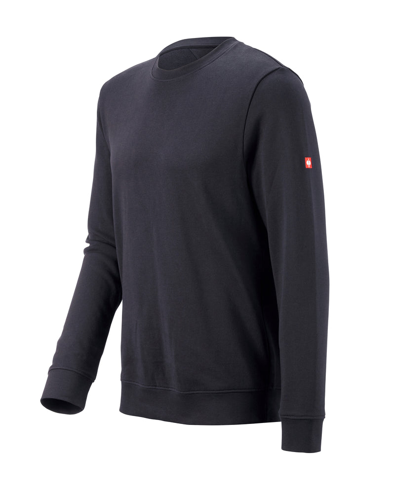 STRAUSS e.s.iconic crew neck sweatshirt in nero blue, front view
