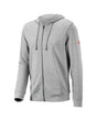 STRAUSS e.s.iconic full-zip hoodie in gray melange, front view