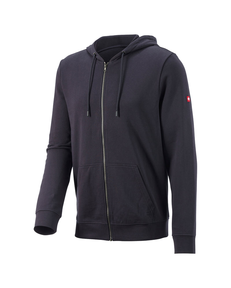 STRAUSS e.s.iconic full-zip hoodie in nero blue, front view