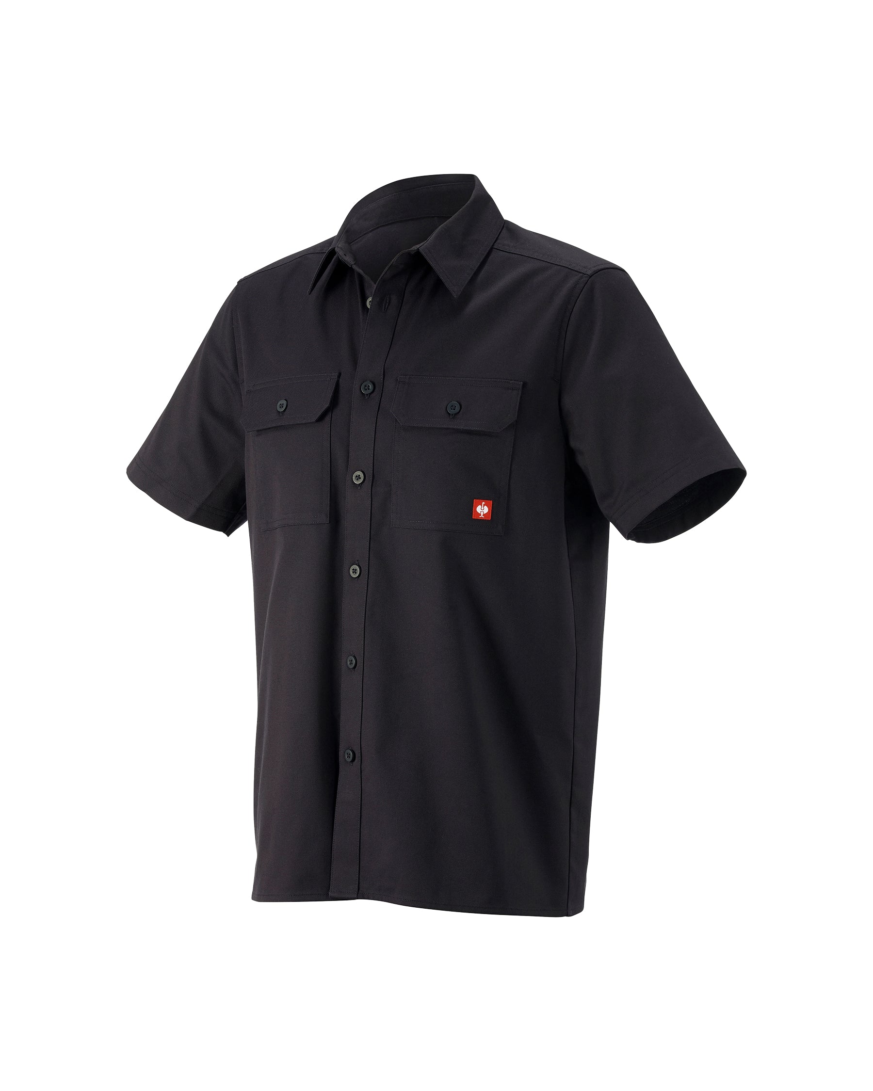 STRAUSS Short Sleeve Work Shirt e.s.iconic in black on a plain product background