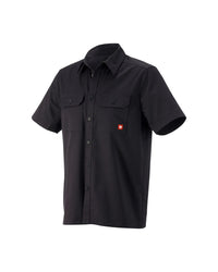 STRAUSS Short Sleeve Work Shirt e.s.iconic in black on a plain product background