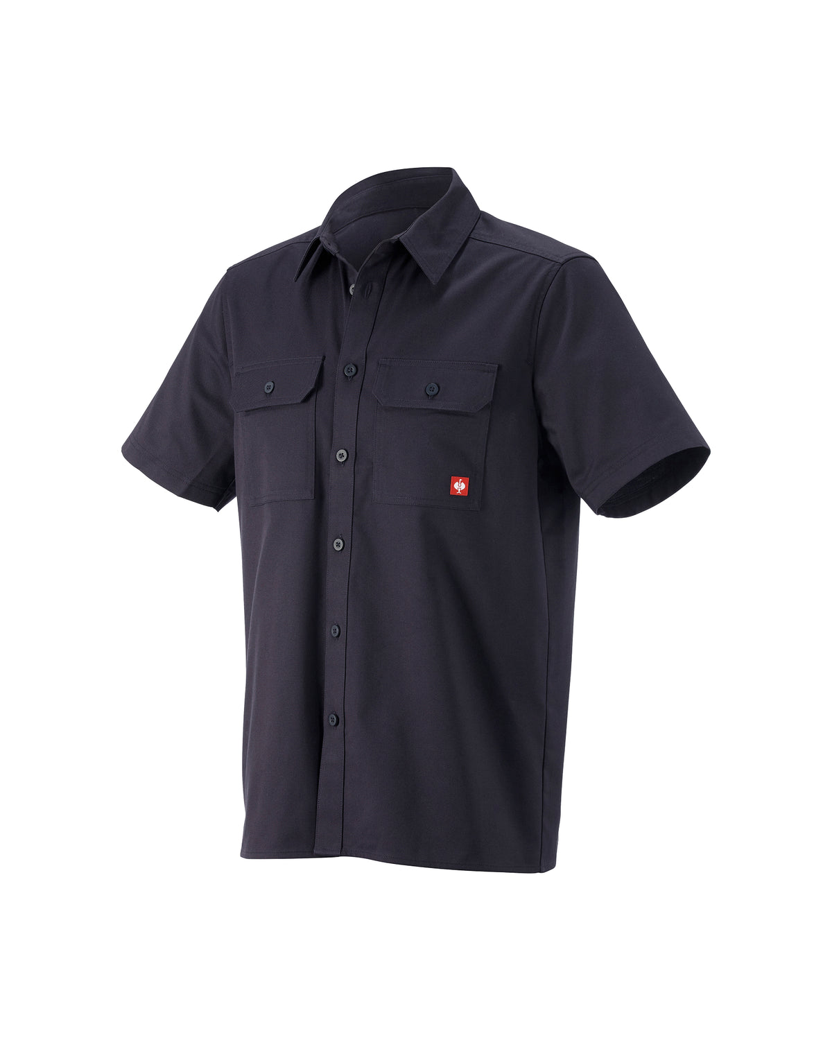STRAUSS Short Sleeve Work Shirt e.s.iconic in nero blue on a plain product background