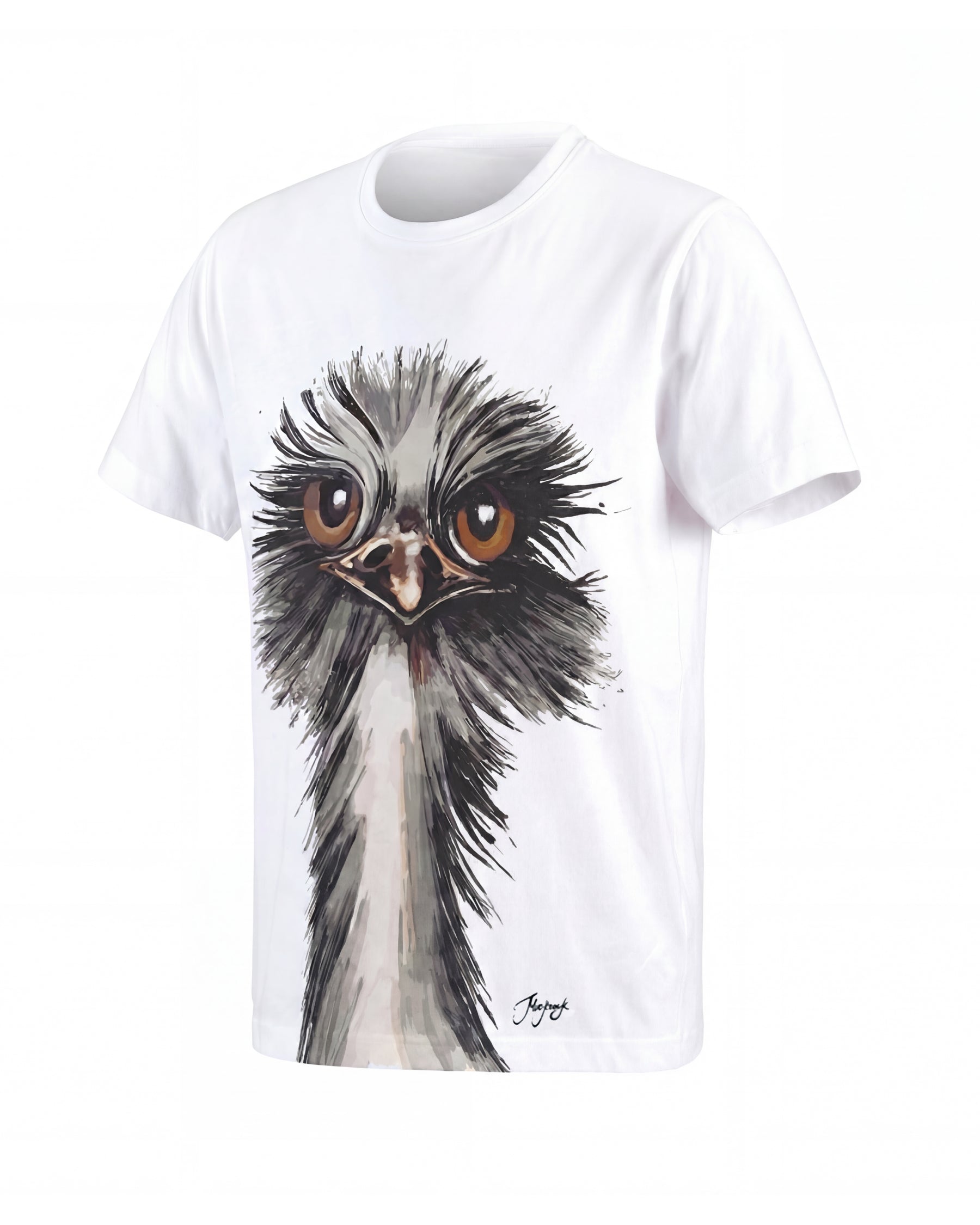 STRAUSS Cotton Stretch T-Shirt in white on a plain product background
