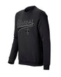 STRAUSS e.s.e:pic artwork crew neck sweatshirt in black, front view