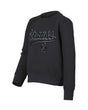 Kids' STRAUSS e.s.e:pic artwork crew neck sweatshirt in black, front view