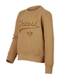 Kids' STRAUSS e.s.e:pic artwork crew neck sweatshirt in almond brown, front view