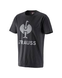 STRAUSS T-Shirt e.s.concrete in black on a plain product background