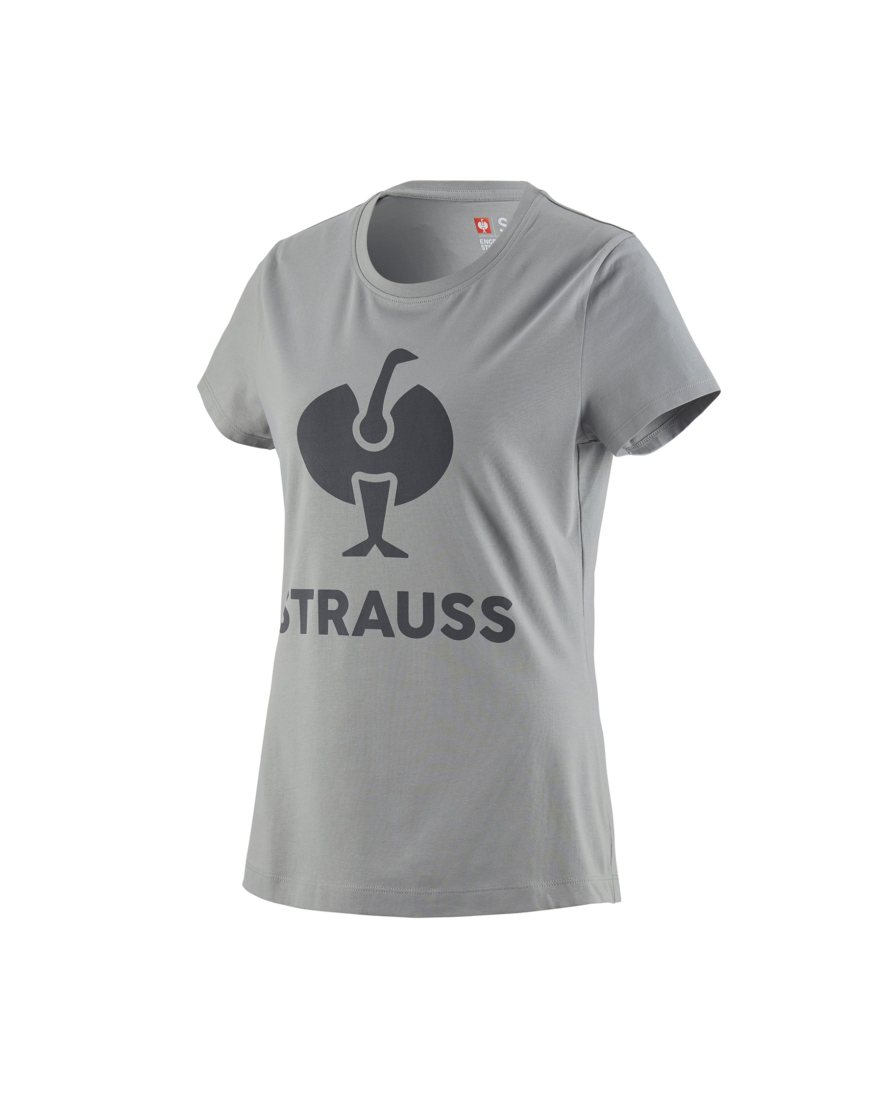 Women's STRAUSS T-Shirt e.s.concrete in pearl gray on a plain product background