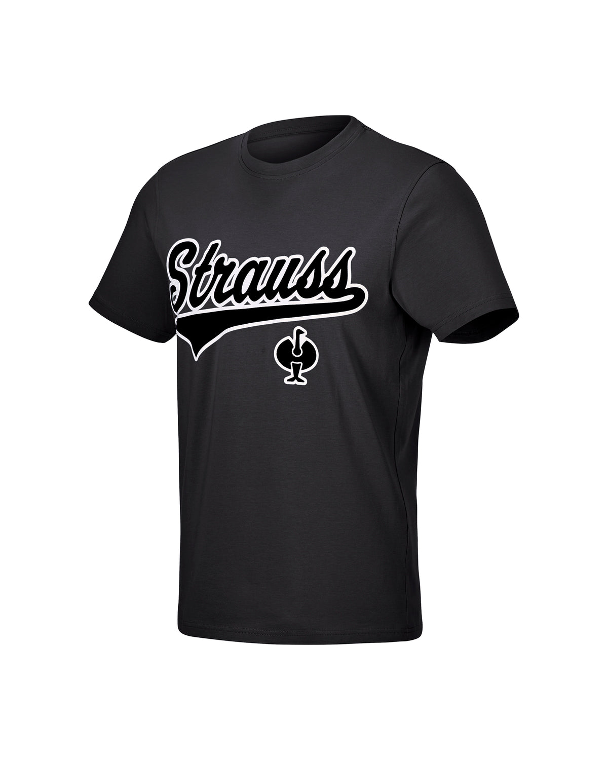 STRAUSS Artwork T-Shirt e.s.e:pic in black on a plain product background