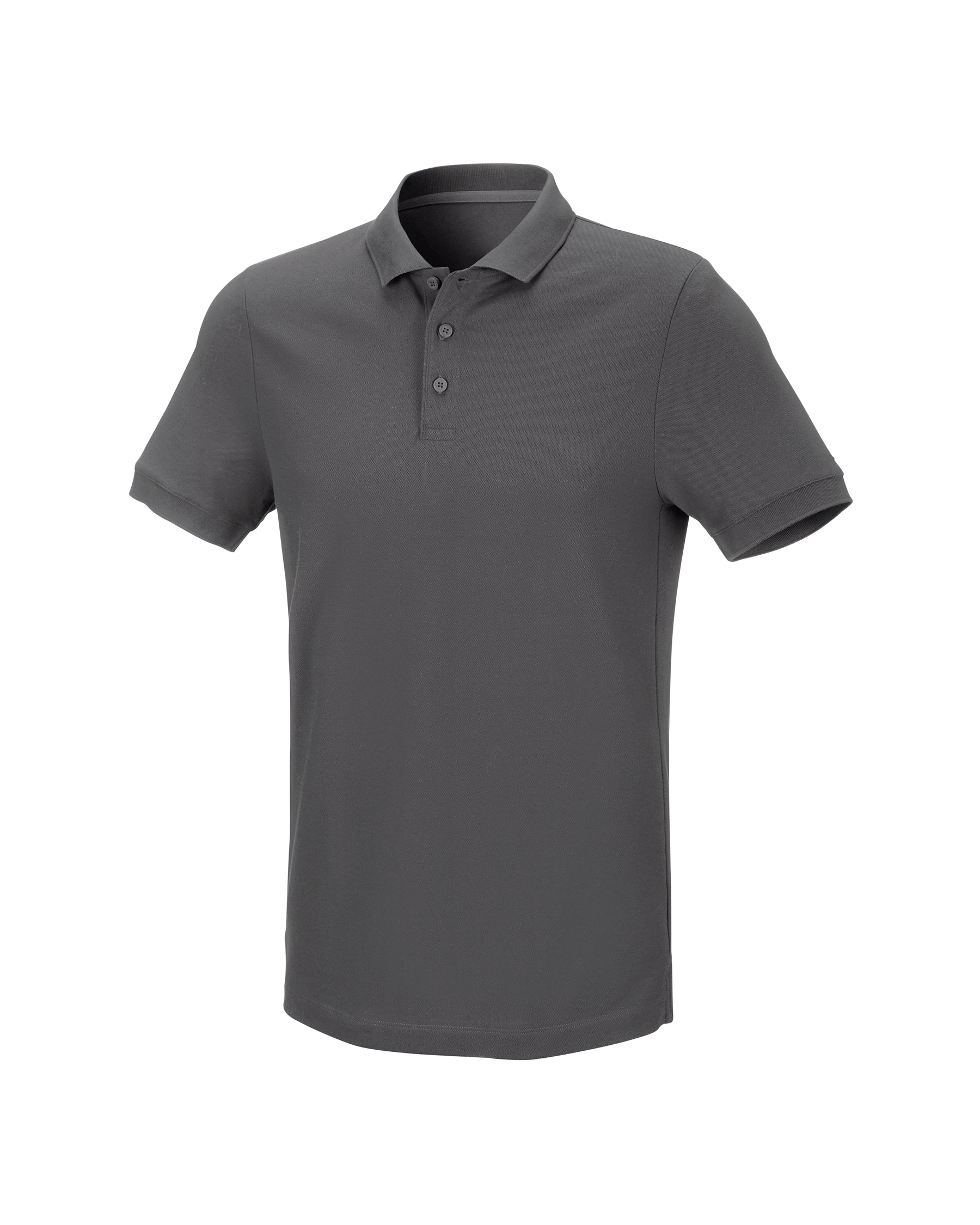 STRAUSS Cotton Stretch Polo Shirt in carbon gray on a plain product background