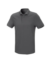 STRAUSS Cotton Stretch Polo Shirt in carbon gray on a plain product background