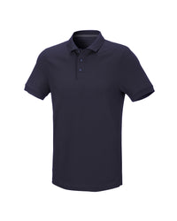 STRAUSS Cotton Stretch Polo Shirt in nero blue on a plain product background