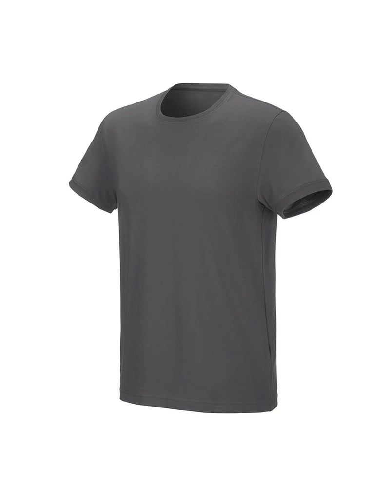 STRAUSS Cotton Stretch T-Shirt in carbon gray on a plain product background