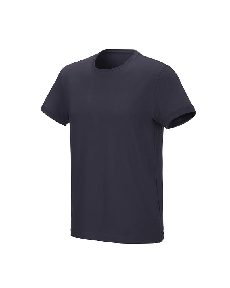 STRAUSS Cotton Stretch T-Shirt in nero blue on a plain product background