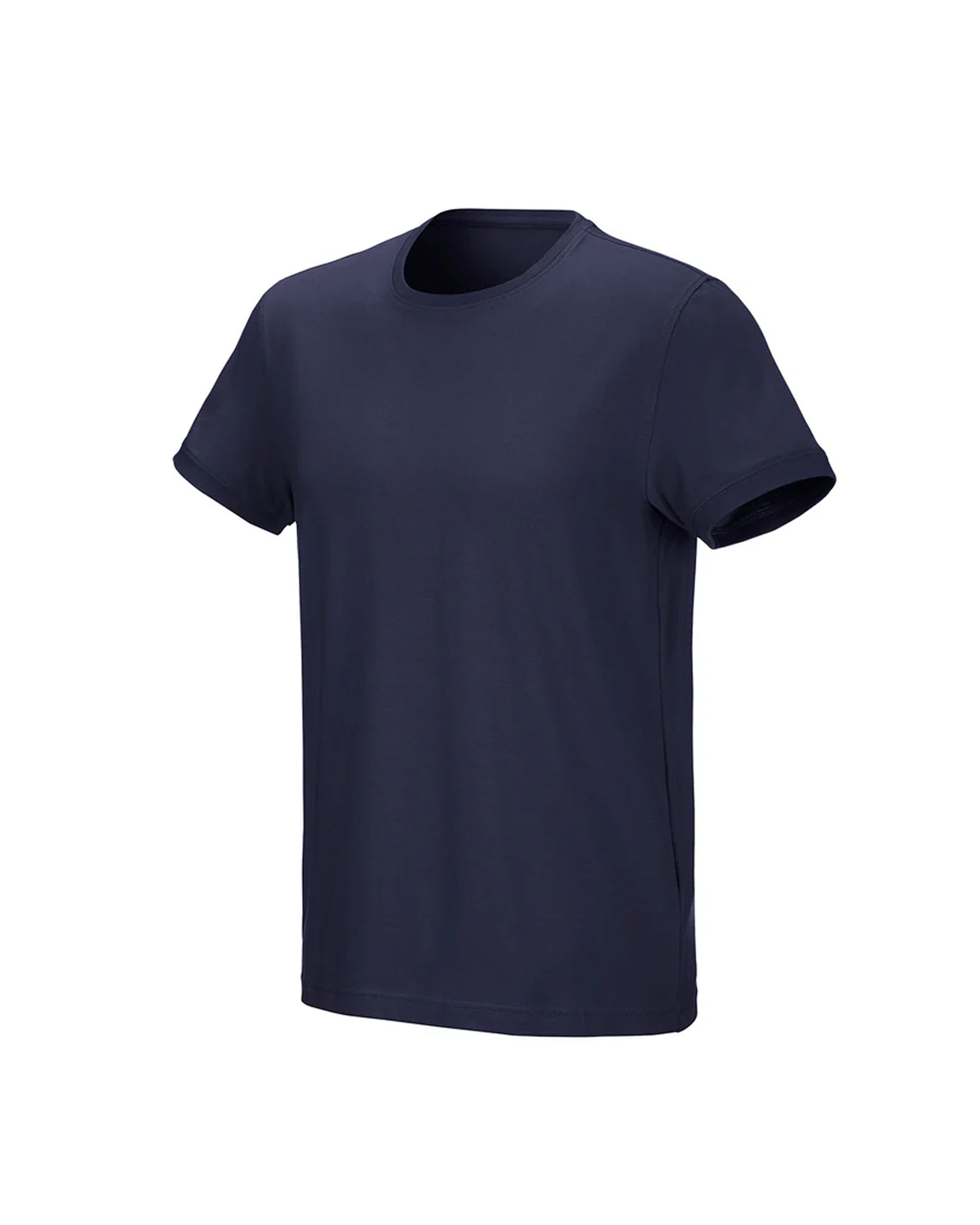 STRAUSS Cotton Stretch T-Shirt in navy on a plain product background