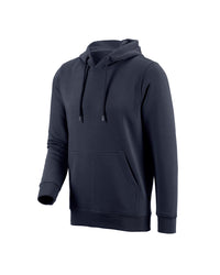 STRAUSS cotton-poly hoodie in nero blue, front view