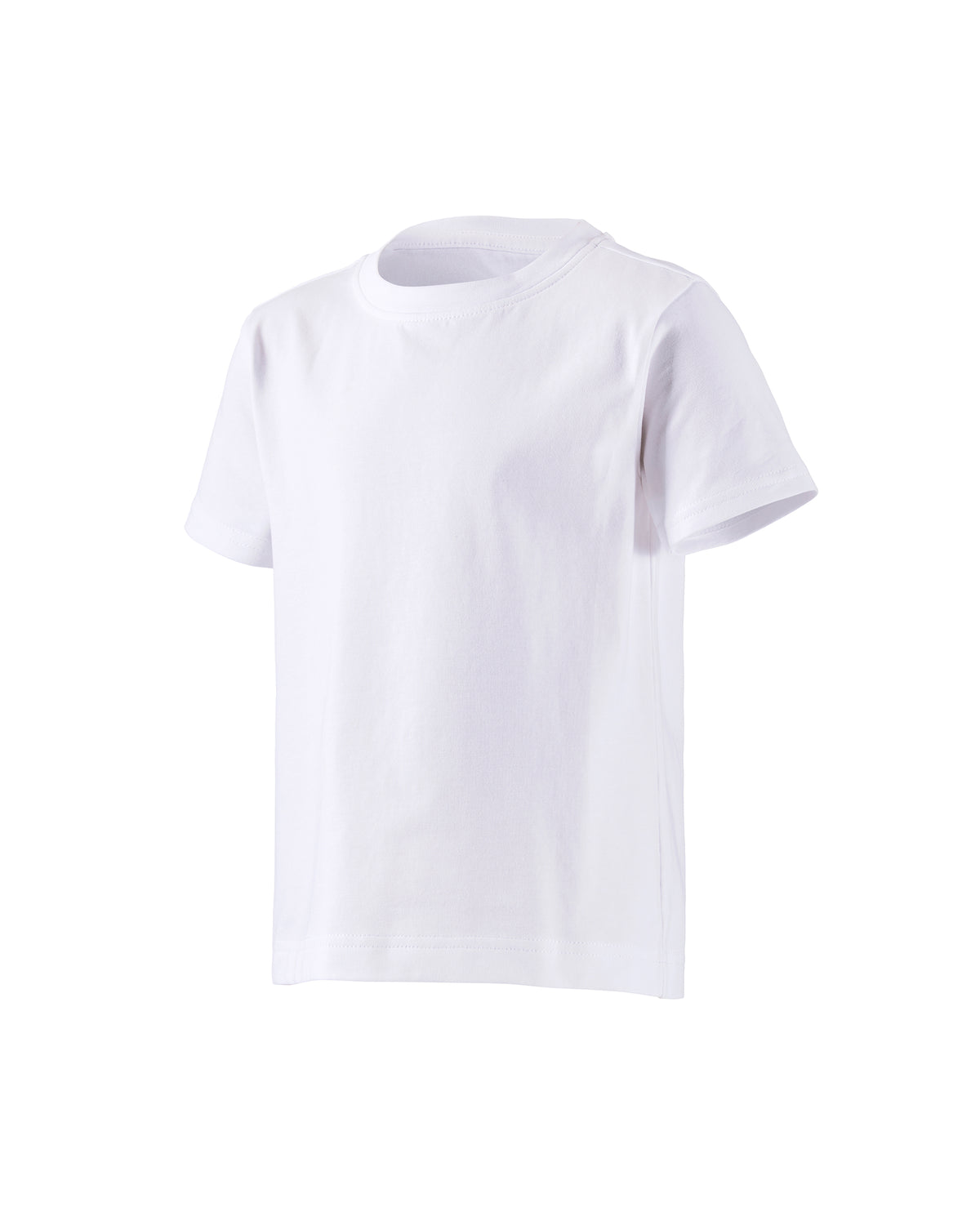 Kids' STRAUSS Cotton Stretch T-Shirt in white on a plain product background