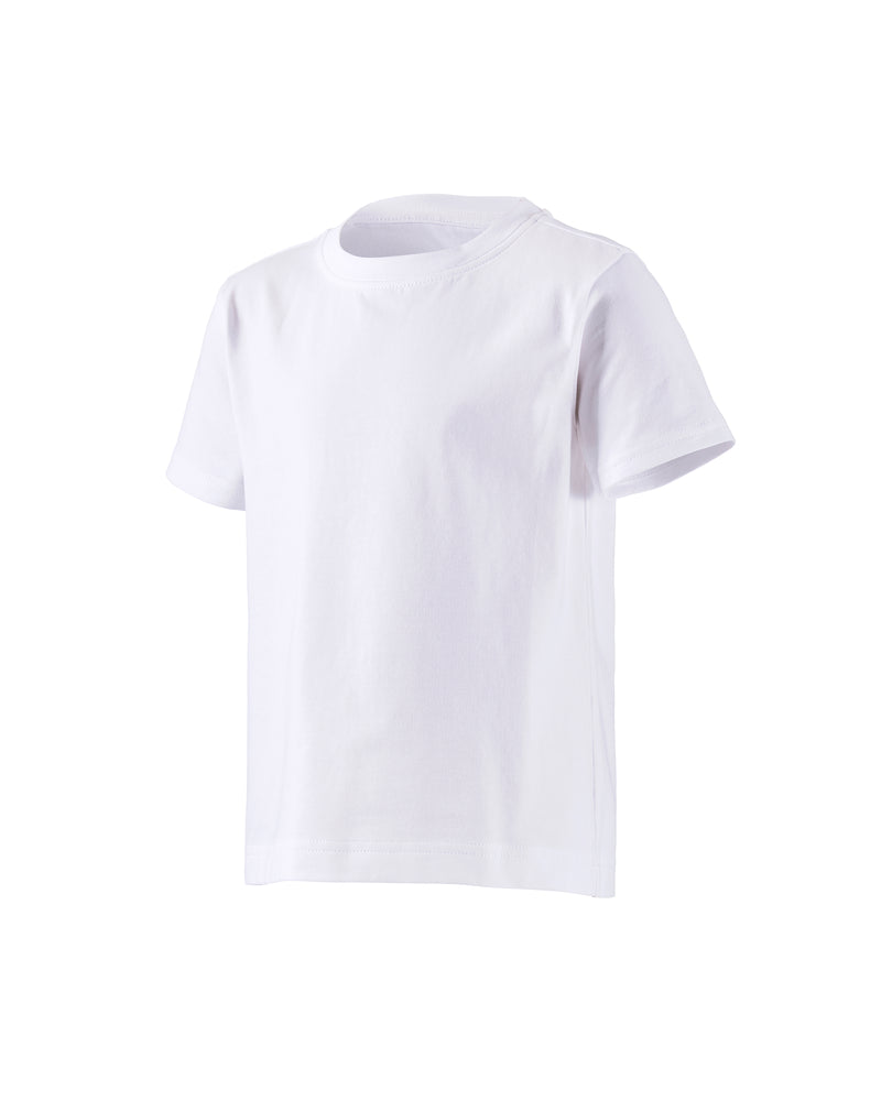 Kids' STRAUSS Cotton Stretch T-Shirt in white on a plain product background