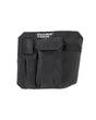 Black STRAUSS e.s.tool concept left-hand large tool bag with modular pockets and belt attachment points.