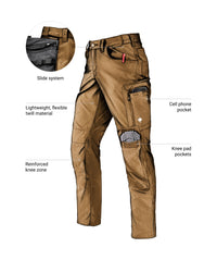 Feature view of Work Pants e.s.concrete light in desert brown, showing workwear pocket details