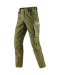 STRAUSS Work Pants e.s.concrete light in mud green and stipa green, front view