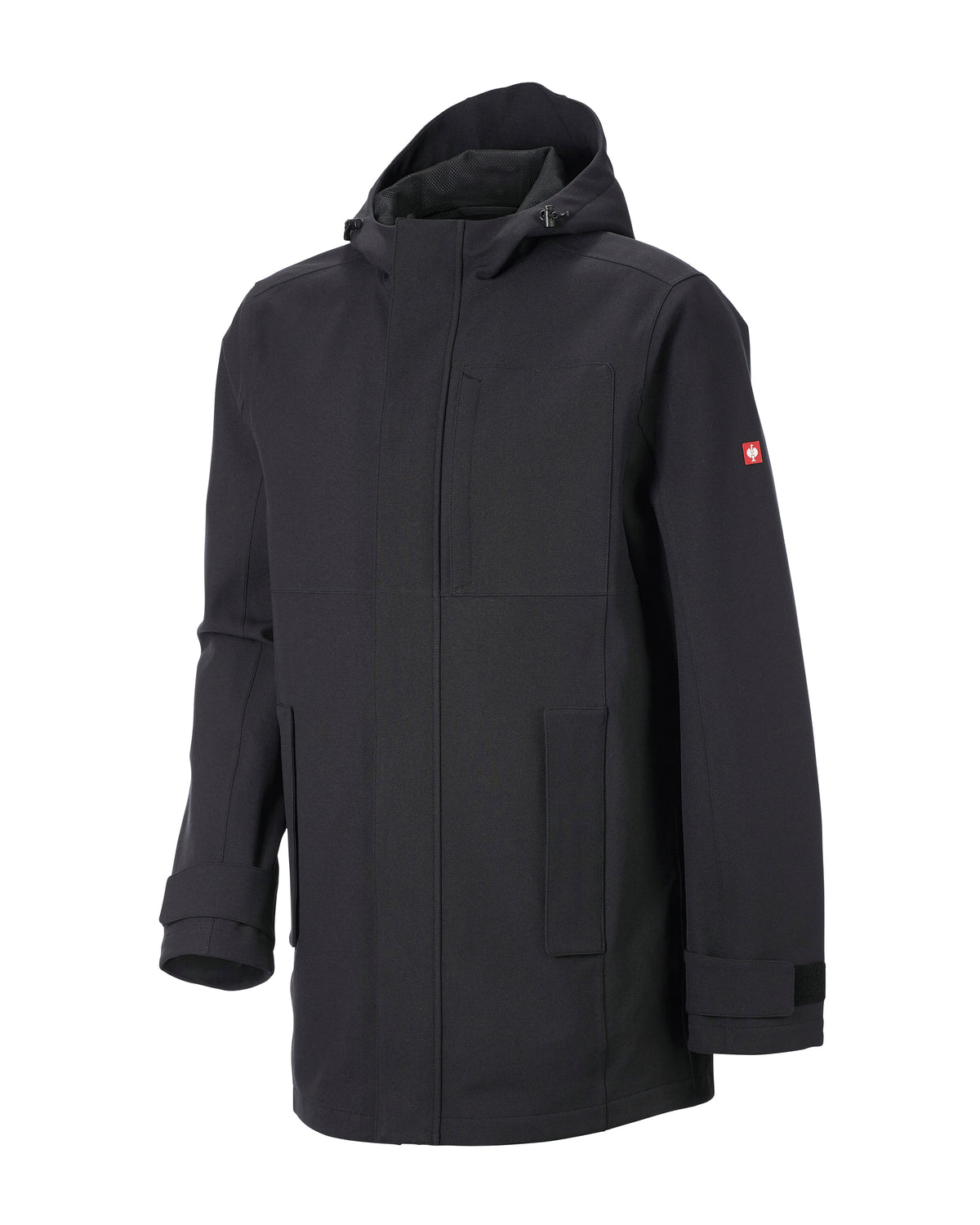 STRAUSS e.s.e:pic waterproof rain coat in black