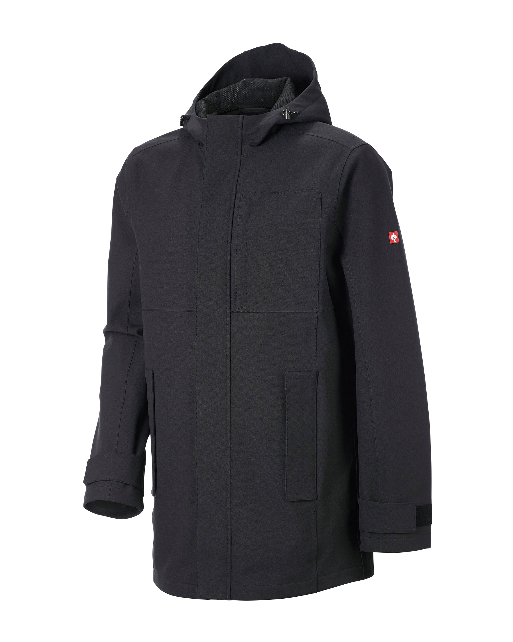 STRAUSS e.s.e:pic waterproof rain coat in black