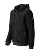 STRAUSS e.s.e:pic hooded sherpa fleece jacket in black