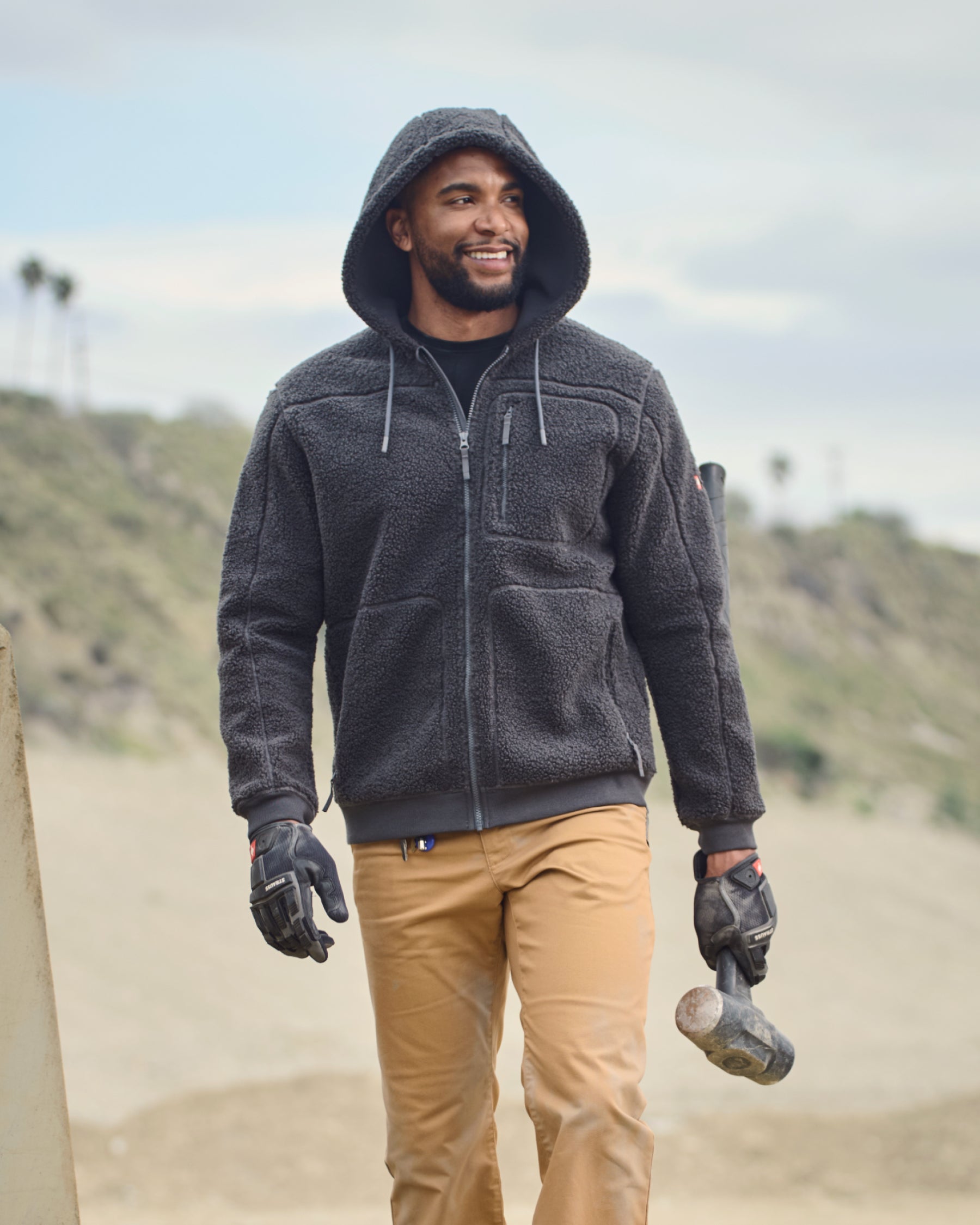Hooded Sherpa Fleece Jacket e.s.e:pic | STRAUSS