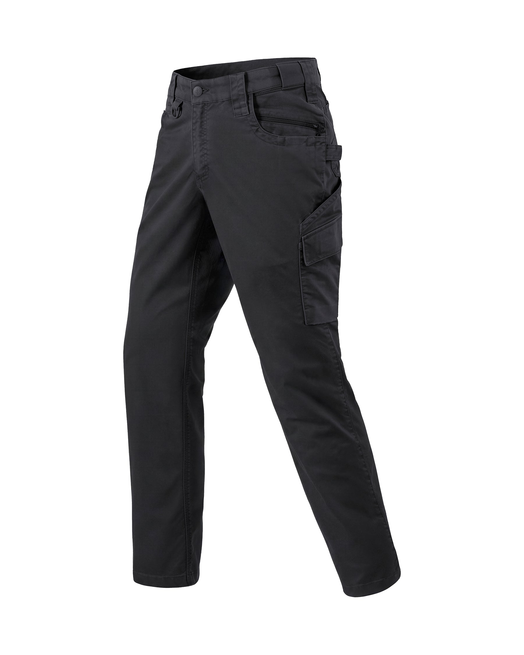 STRAUSS Twill Cargo Work Pants e.s.e:pic in black, front view