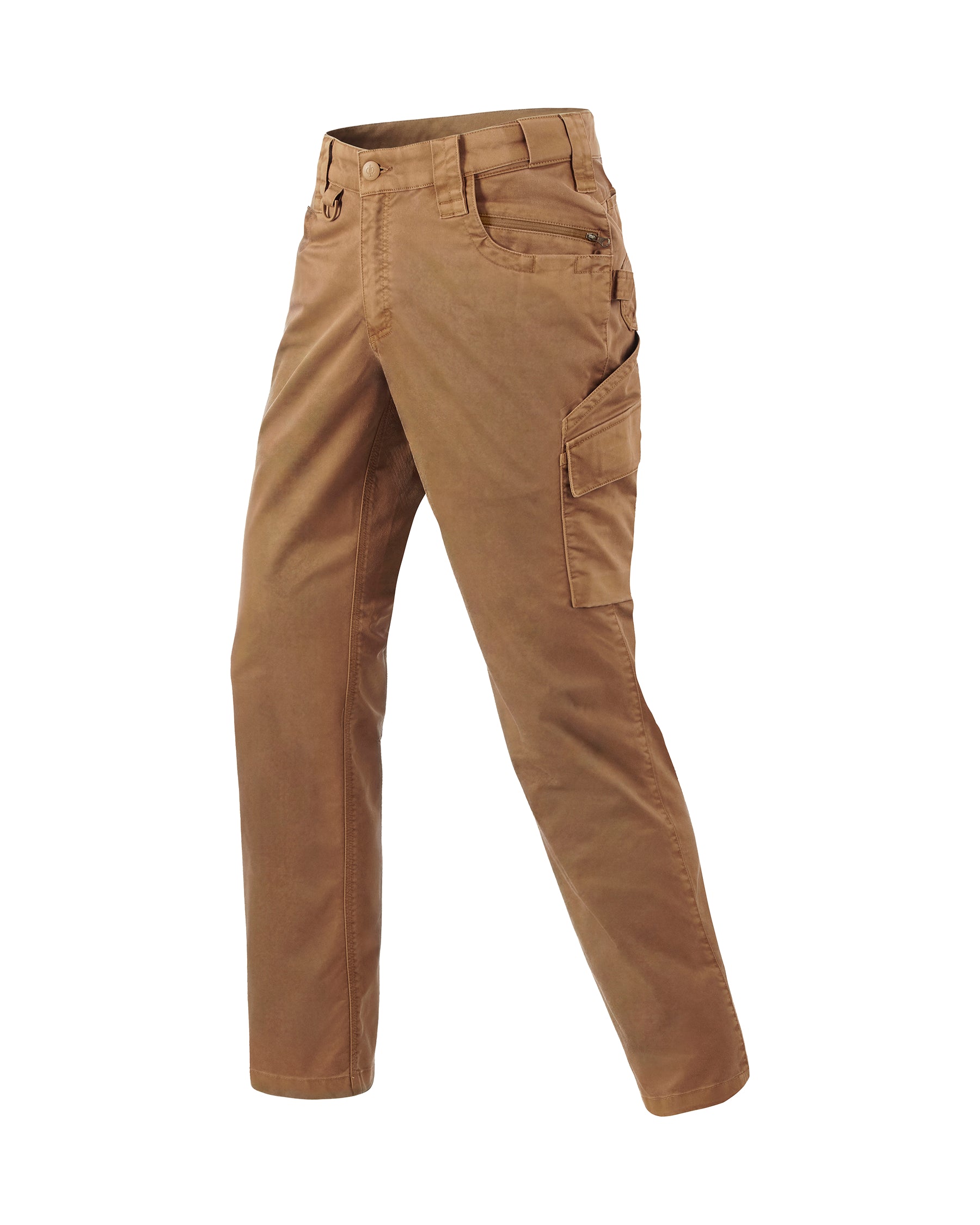 STRAUSS Twill Cargo Work Pants e.s.e:pic in almond brown, front view