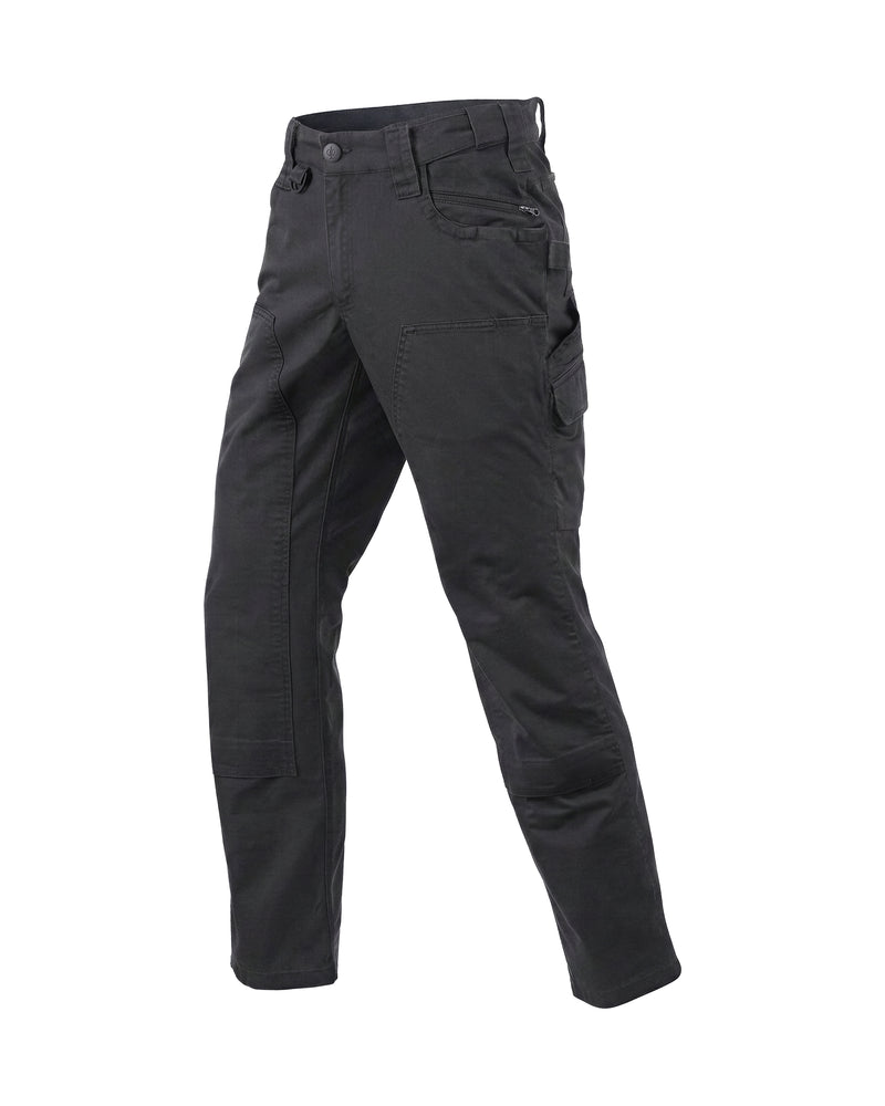 STRAUSS Double Front Twill Cargo Work Pants e.s.e:pic in black, front view