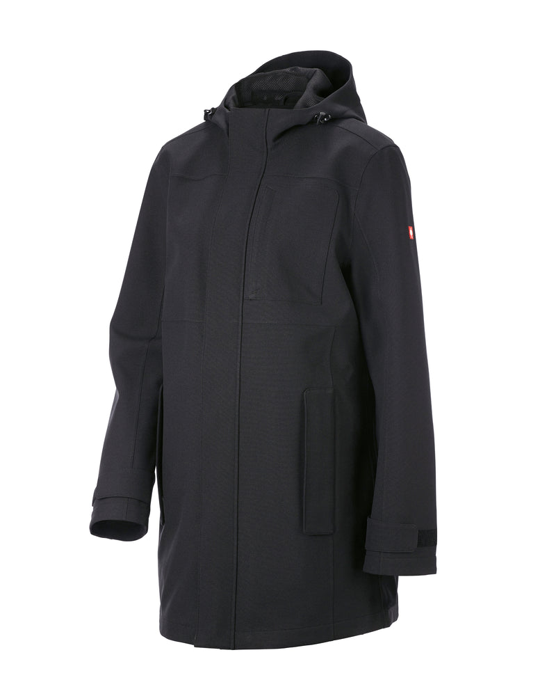 STRAUSS women's e.s.e:pic waterproof rain coat in black