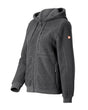 STRAUSS women's e.s.e:pic hooded sherpa fleece jacket in carbon gray
