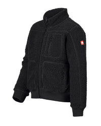 STRAUSS kids' e.s.e:pic sherpa fleece jacket in black