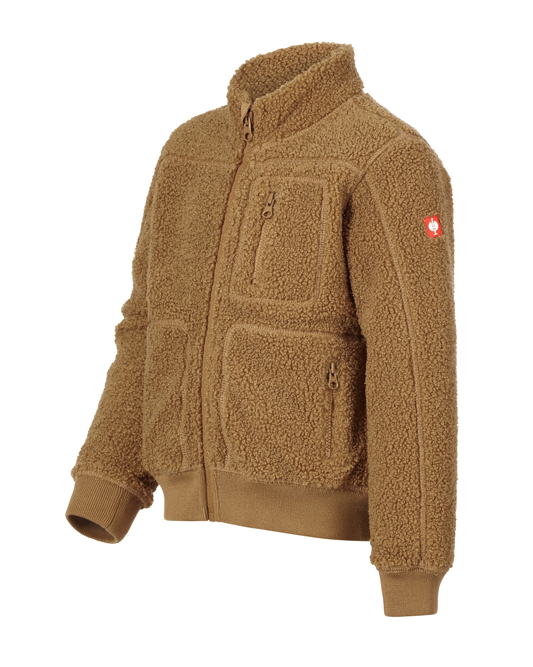 STRAUSS kids' e.s.e:pic sherpa fleece jacket in almond brown
