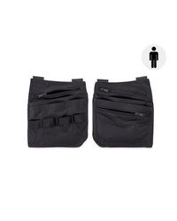 Black STRAUSS e.s.concrete light tool bags with modular pockets and belt attachment points.