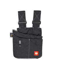 Black and platinum STRAUSS e.s.motion 2020 large tool bag with modular pockets and belt attachment points.