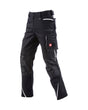 STRAUSS Cargo Work Pants e.s.motion 2020 in black/platinum, front view