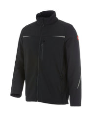 STRAUSS e.s.motion 2020 softshell jacket in black, front view